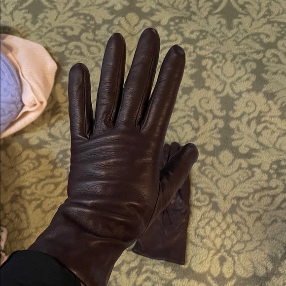 Portolano Dark Brown Leather Gloves - Picture 3 of 4